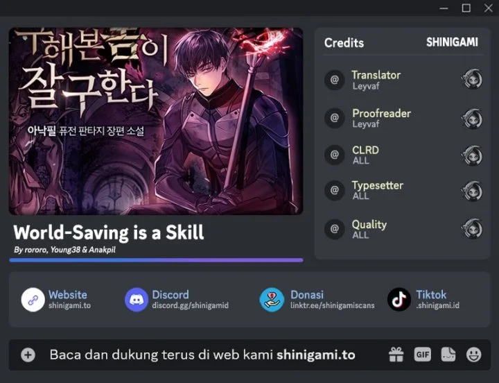 Komik World-Saving Is A Skill Chapter 9 gambar 1