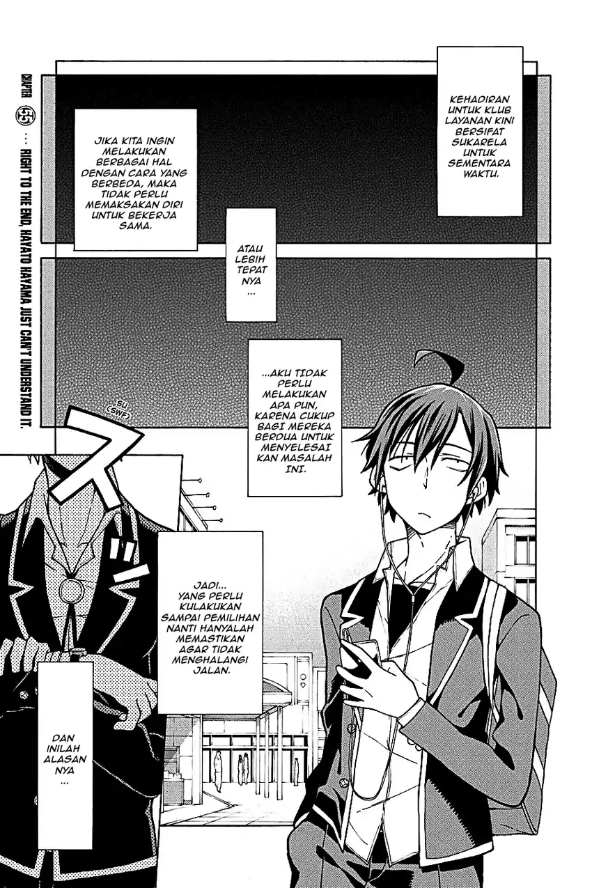 Komik Yahari Ore no Seishun Love Come wa Machigatteiru @comic Chapter 54 gambar 1