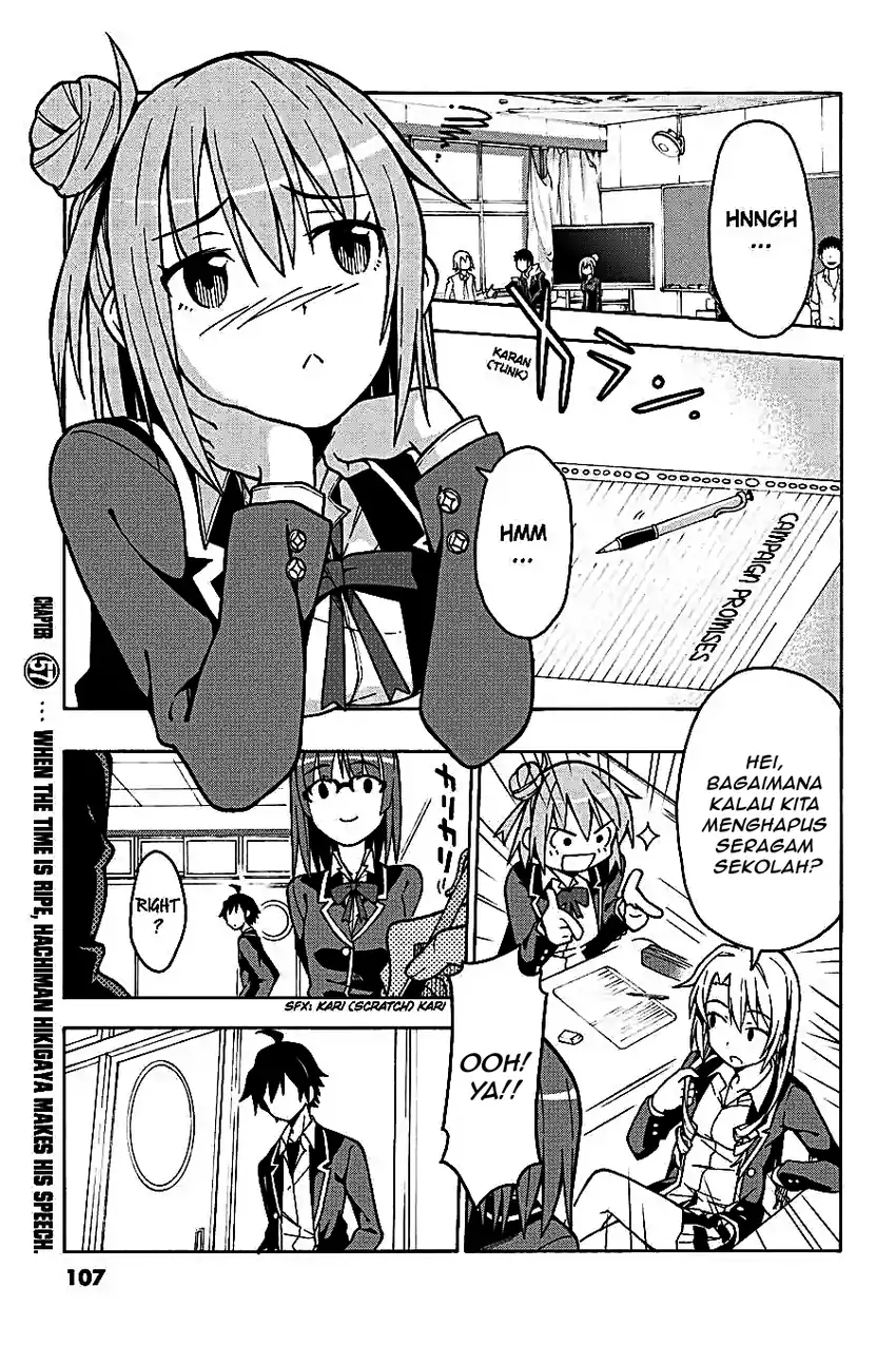 Komik Yahari Ore no Seishun Love Come wa Machigatteiru @comic Chapter 56 gambar 1