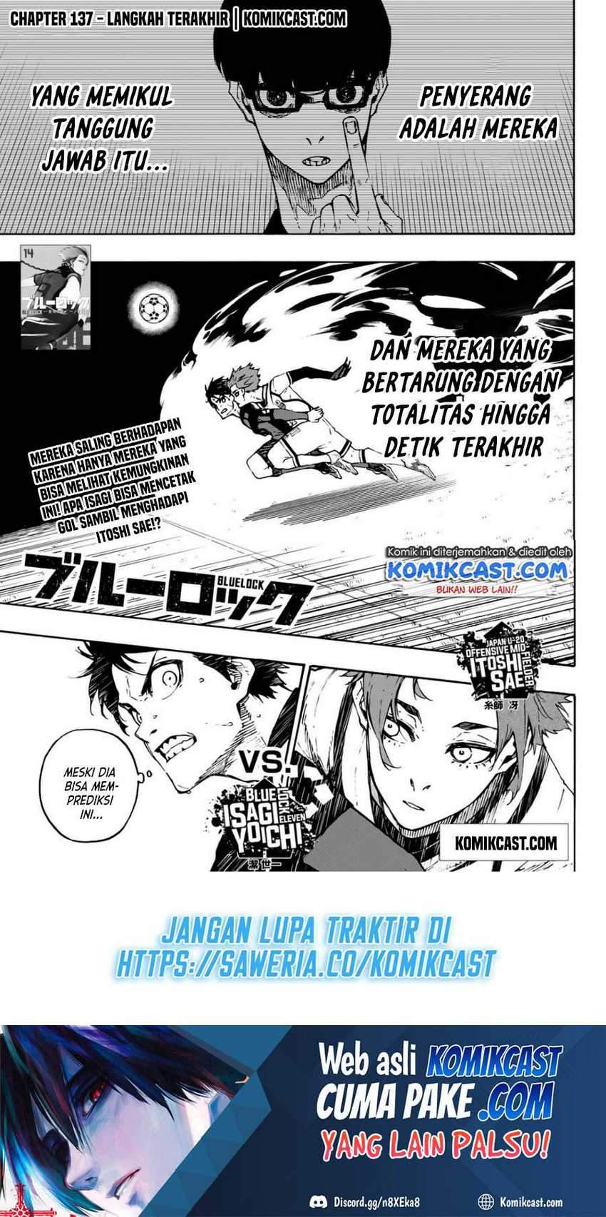 Blue Lock Chapter 137 - Halaman 2