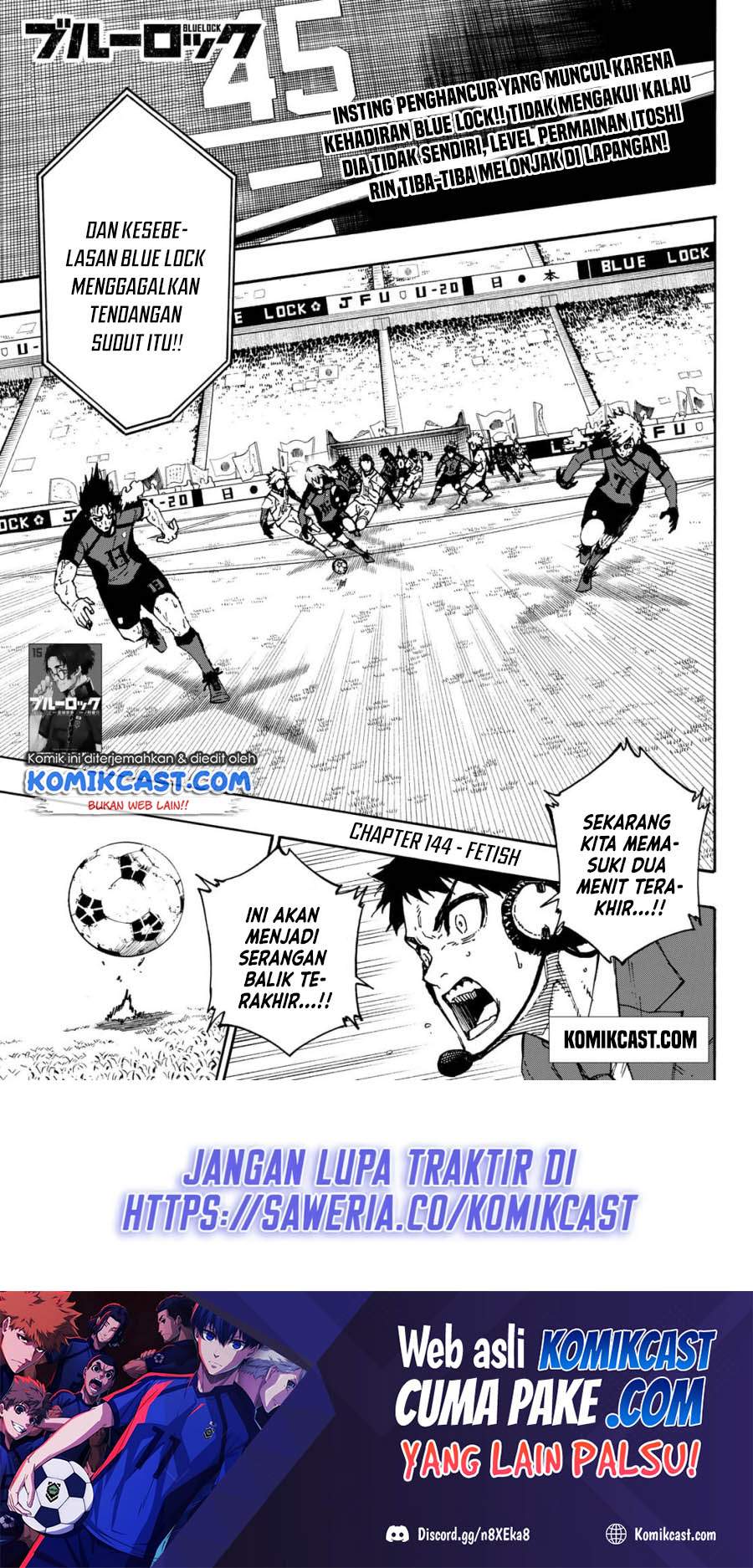 Komik Blue Lock Chapter 144 gambar 1