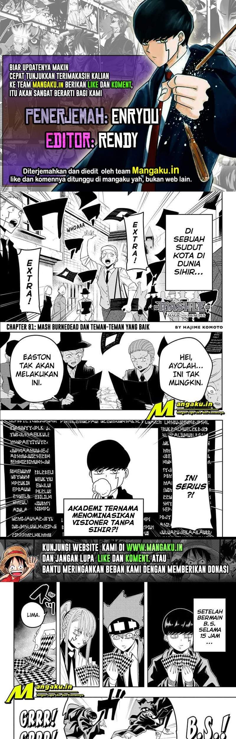Komik Mashle: Magic and Muscles Chapter 81 gambar 1