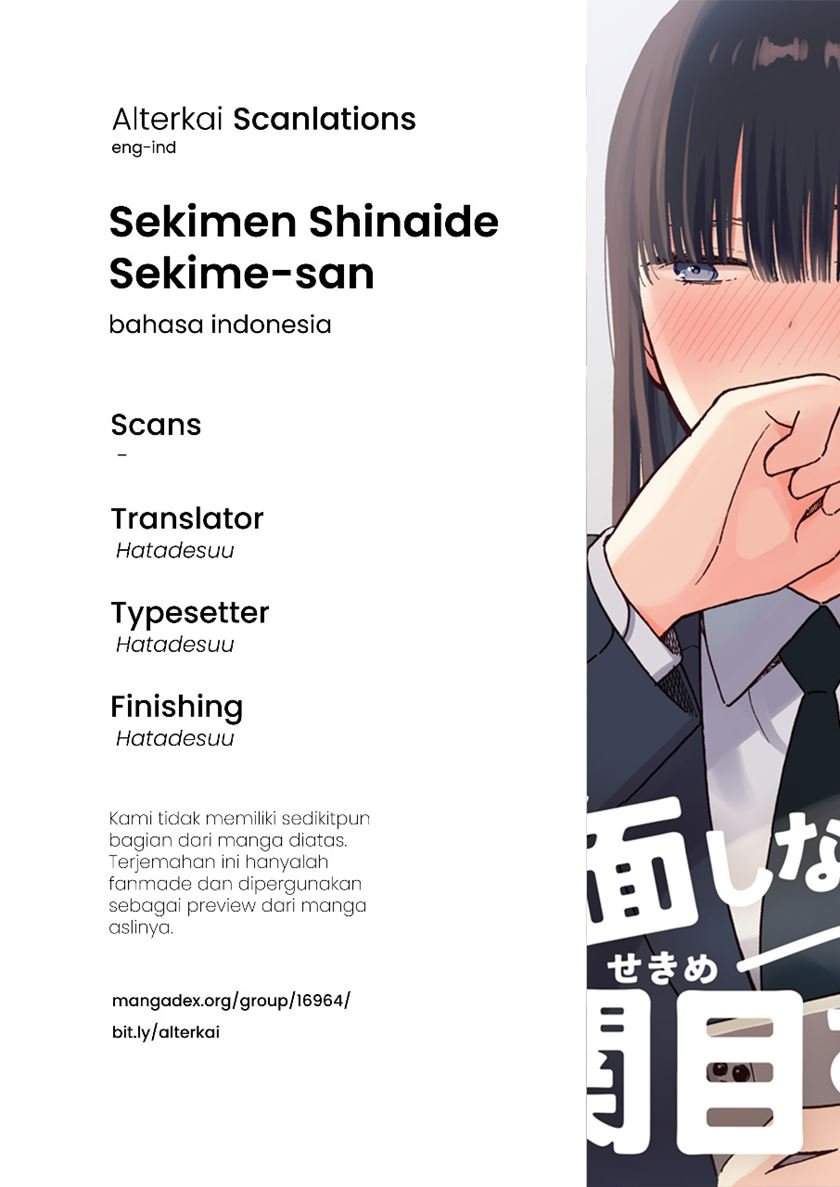 Komik Sekimen Shinaide Sekime-san (Serialization) Chapter 10 gambar 1