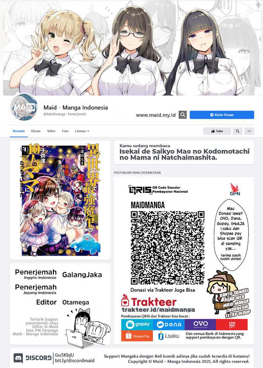 Manga Isekai de Saikyo Mao no Kodomotachi no Mama ni Natchaimashita. Chapter 17 gambar 2