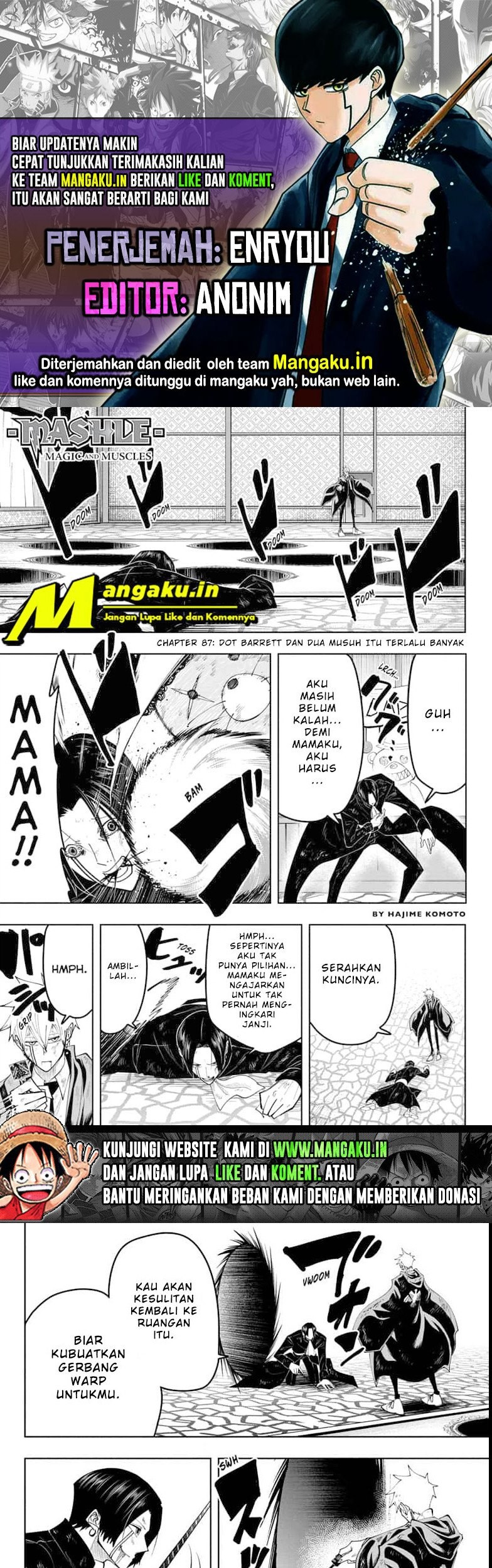 Komik Mashle: Magic and Muscles Chapter 87. gambar 1