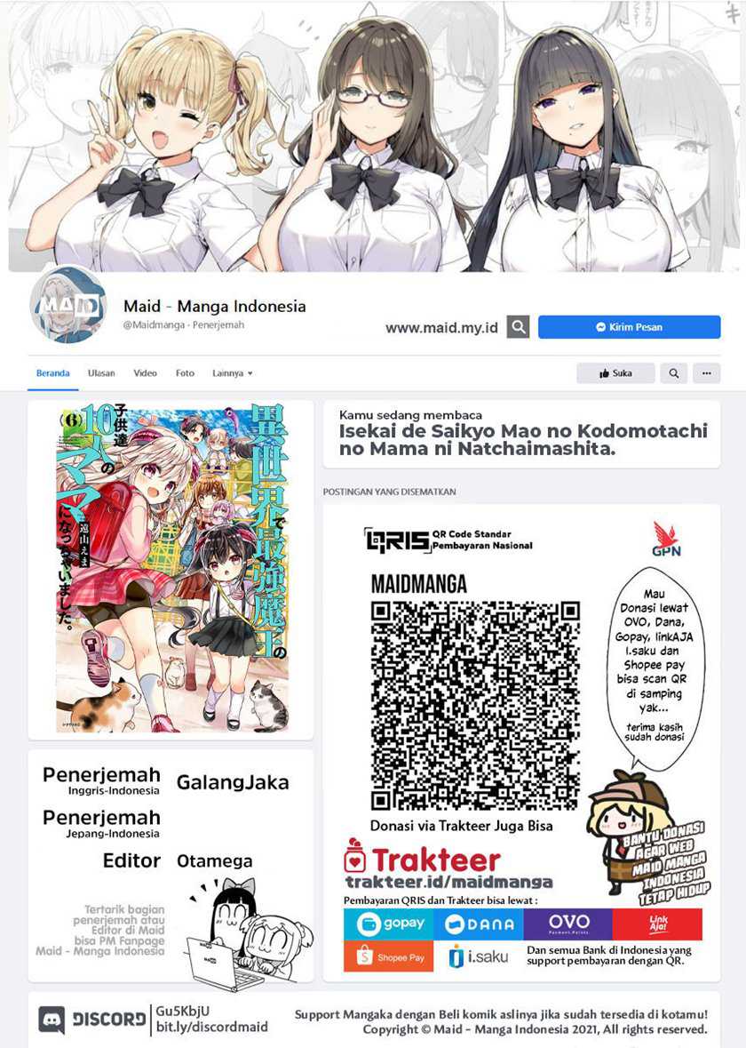 Manga Isekai de Saikyo Mao no Kodomotachi no Mama ni Natchaimashita. Chapter 20.2 gambar 2