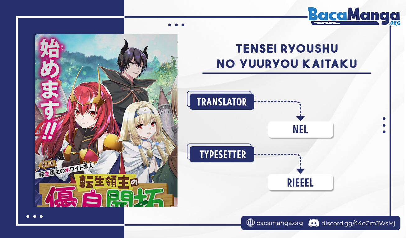 Komik Tensei Ryoushu no Yuuryou Kaitaku: Zensei no Kioku o Ikashite White ni Tsutometara, Yuunou na Jinzai ga Atsumari Sugimashita Chapter 10.2 gambar 1