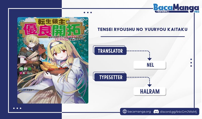 Komik Tensei Ryoushu no Yuuryou Kaitaku: Zensei no Kioku o Ikashite White ni Tsutometara, Yuunou na Jinzai ga Atsumari Sugimashita Chapter 05.2 gambar 1