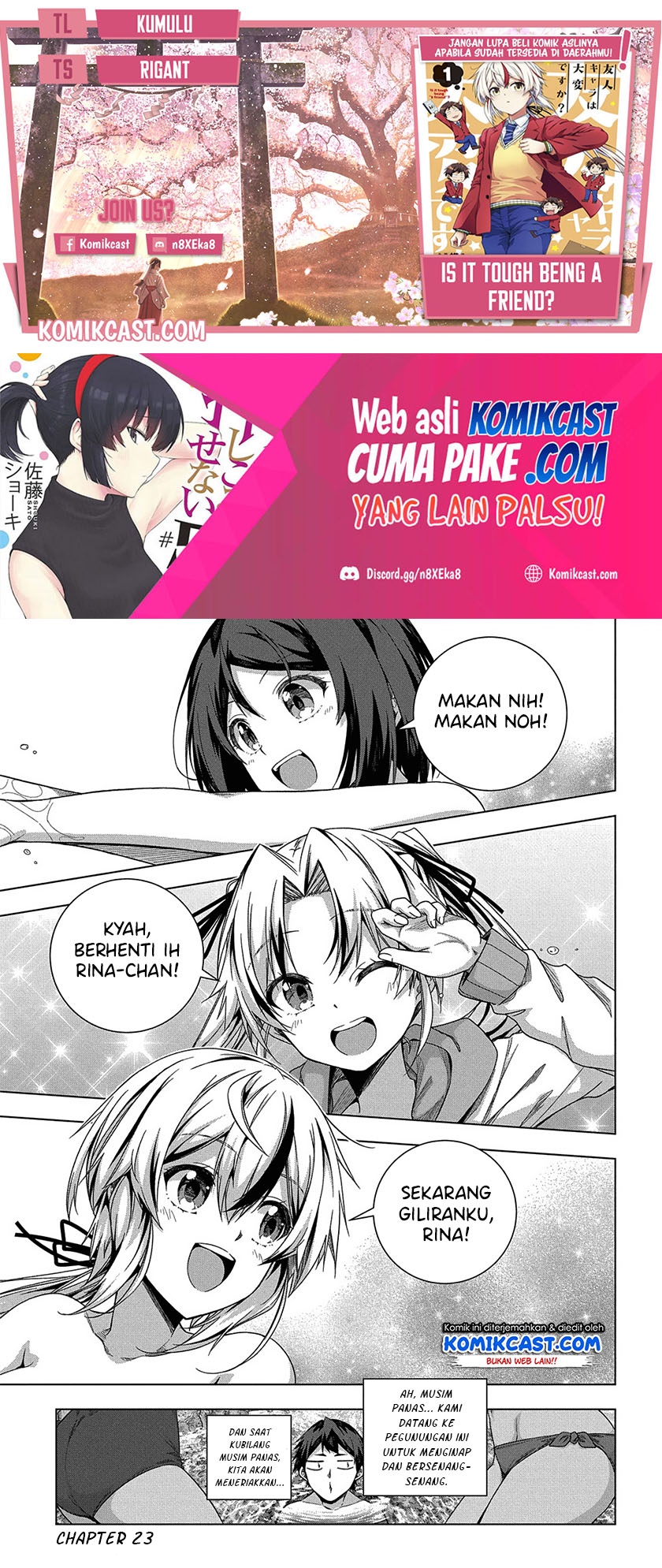 Komik Is it Tough Being a Friend? Chapter 22 gambar 1