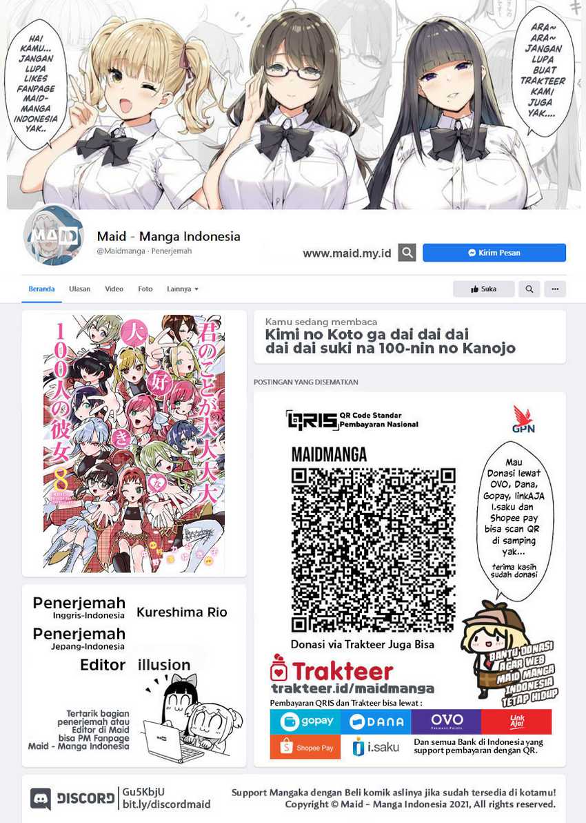 Manga Kimi no Koto ga Dai Dai Dai Dai Daisuki na 100-ri no Kanojo Chapter 87 gambar 2