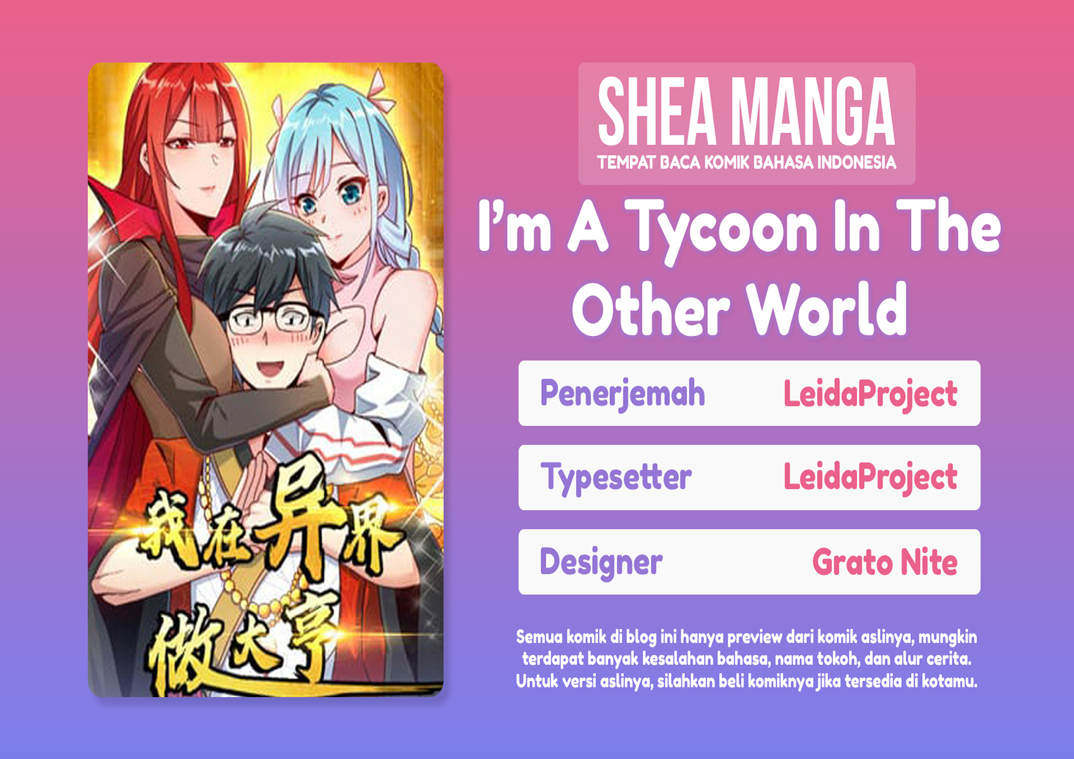 Komik I’m A Tycoon In The Other World Chapter 00.1 gambar 1