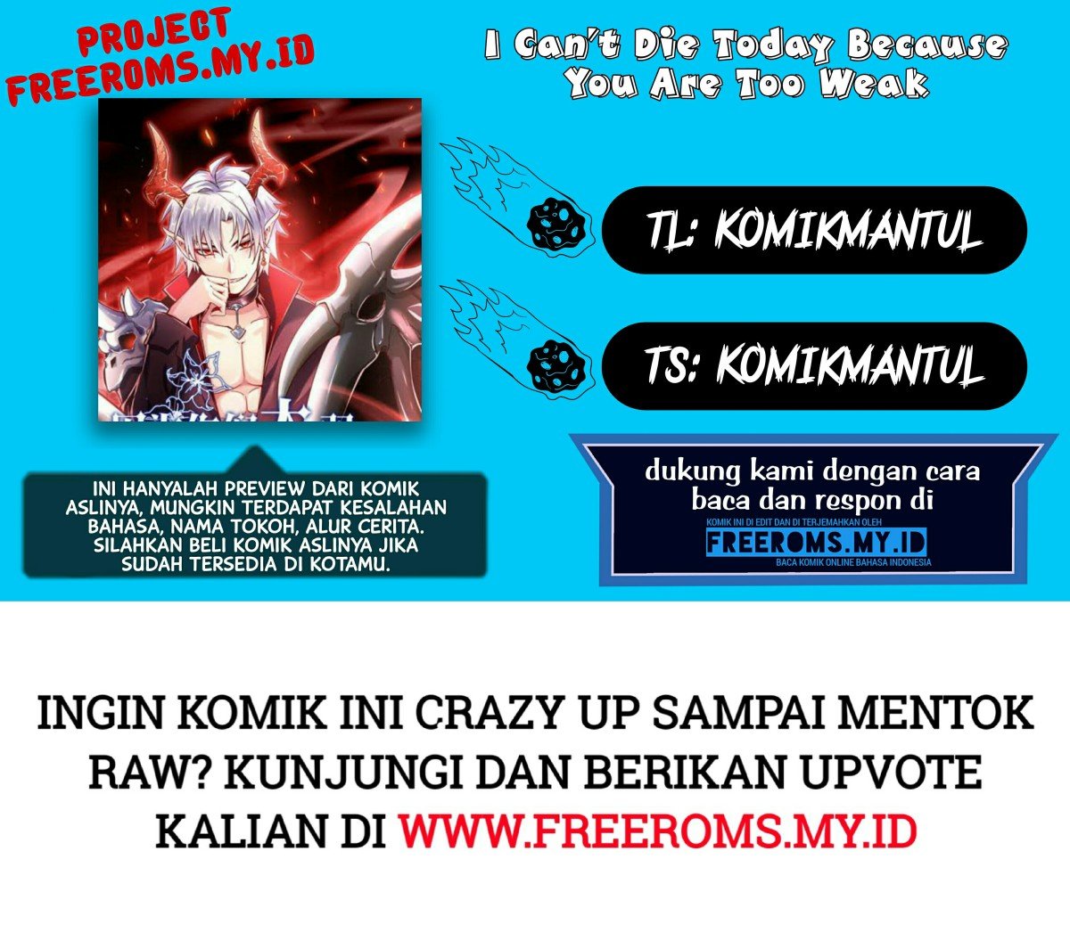 Komik I Can’t Die Today Because You Are Too Weak Chapter 03 gambar 1