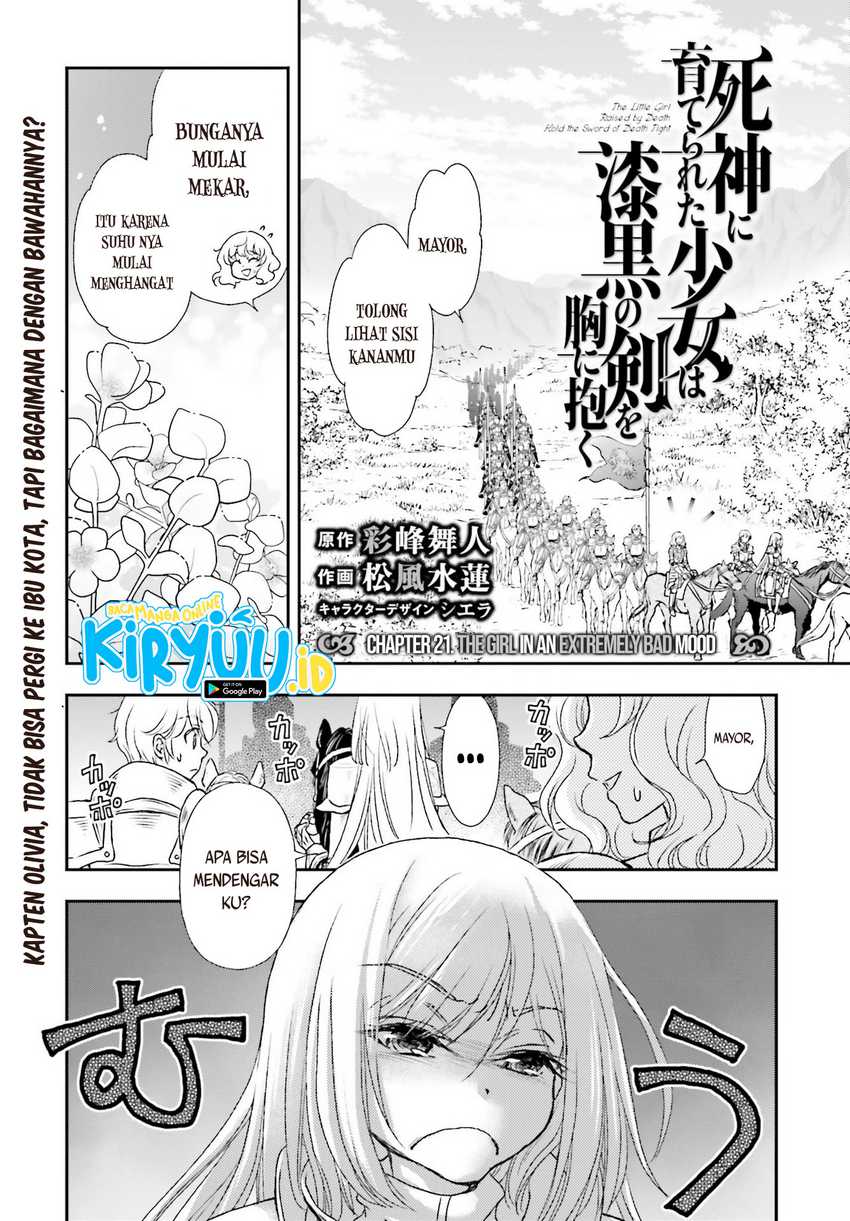 Manga Shinigami ni Sodaterareta Shoujo wa Shikkoku no Tsurugi wo Mune ni Idaku Chapter 21 gambar 2