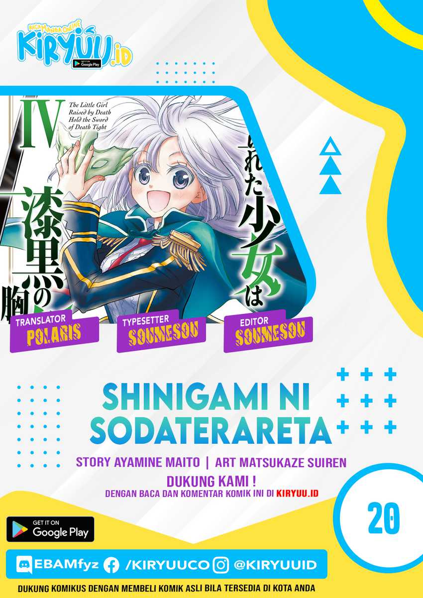 Komik Shinigami ni Sodaterareta Shoujo wa Shikkoku no Tsurugi wo Mune ni Idaku Chapter 20 gambar 1
