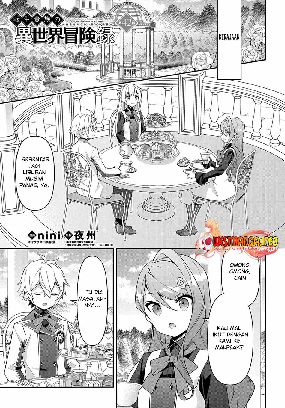 Manga Tensei Kizoku no Isekai Boukenroku ~Jichou wo Shiranai Kamigami no Shit Chapter 42 gambar 2