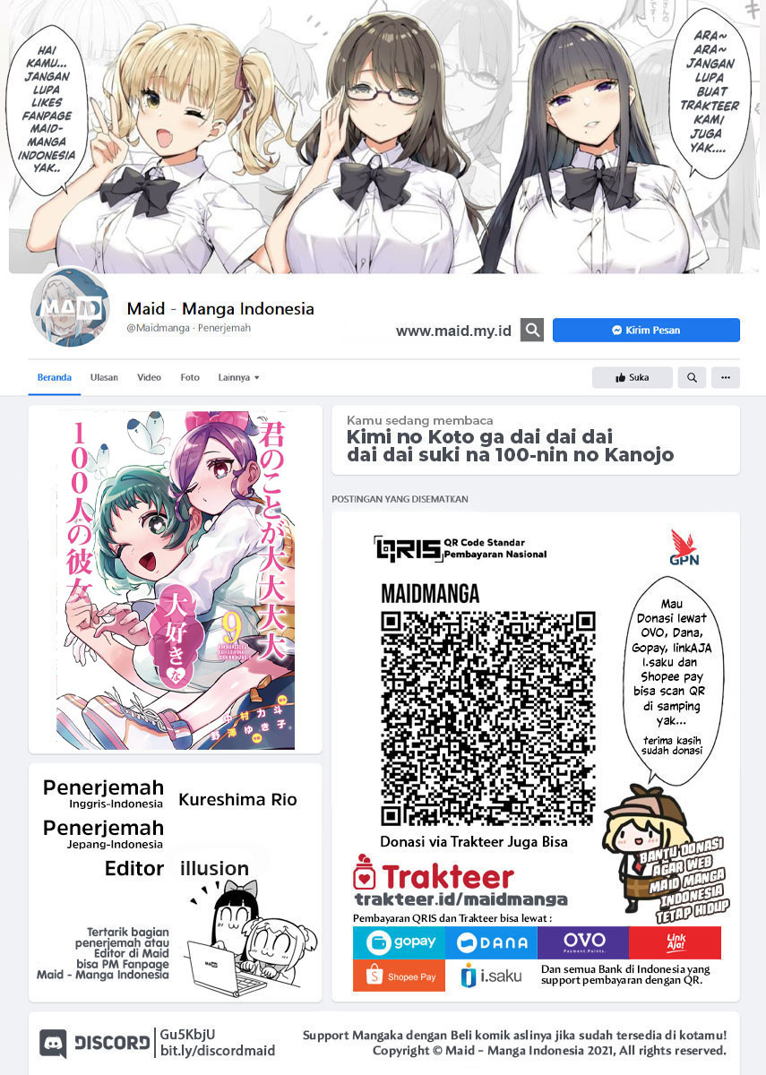 Manga Kimi no Koto ga Dai Dai Dai Dai Daisuki na 100-ri no Kanojo Chapter 92 gambar 2