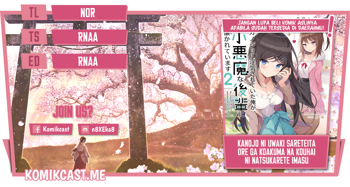 Komik Kanojo ni Uwaki Sareteita Ore ga Koakuma na Kouhai ni Natsukarete Imasu Chapter 07 gambar 1