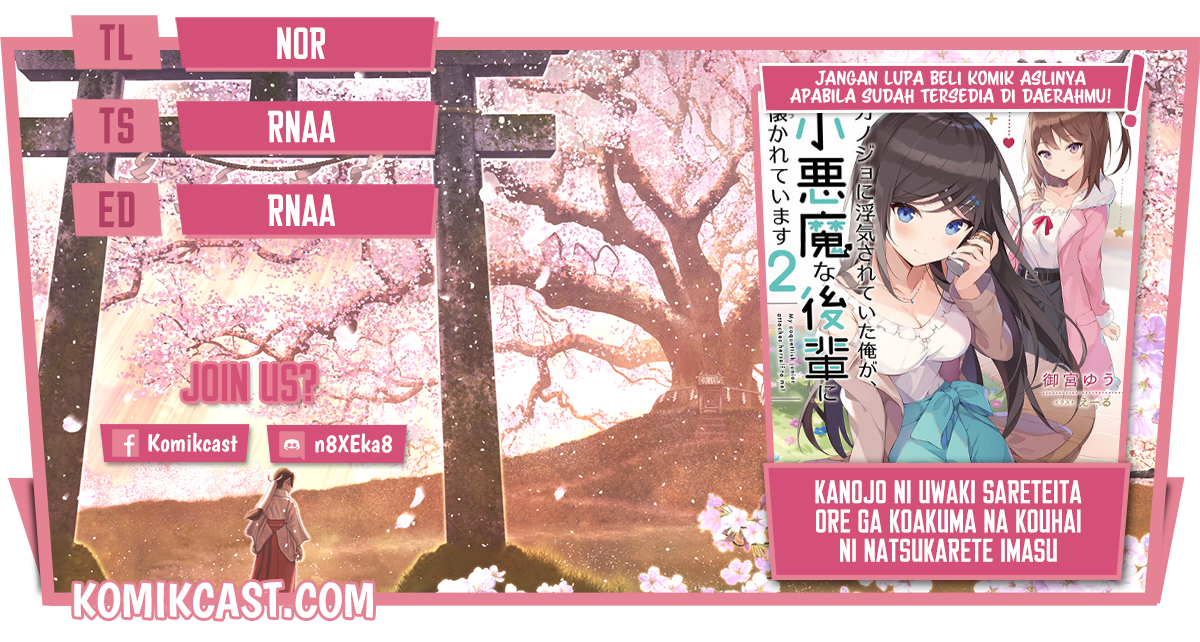 Komik Kanojo ni Uwaki Sareteita Ore ga Koakuma na Kouhai ni Natsukarete Imasu Chapter 06 gambar 1