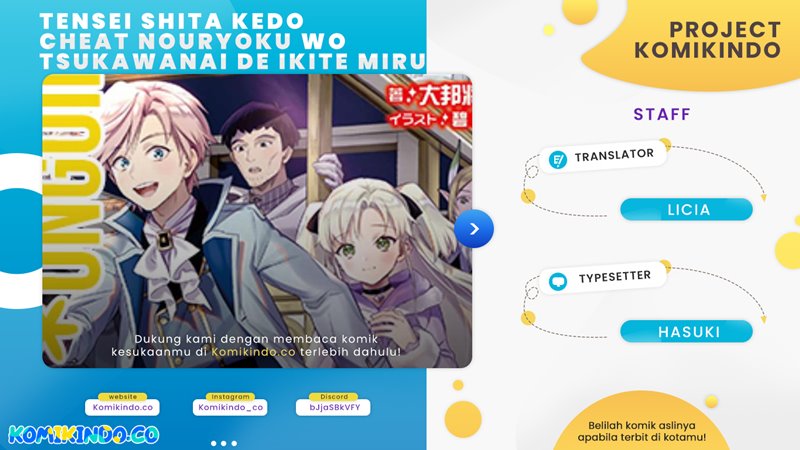 Komik Tensei Shita Kedo Cheat Nouryoku wo Tsukawanai De Ikite Miru Chapter 02 gambar 1