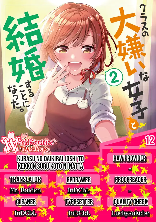 Komik Kurasu no Daikirai na Joshi to Kekkon Suru Koto ni Natta Chapter 12 gambar 1