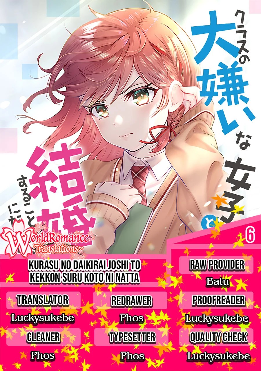 Komik Kurasu no Daikirai na Joshi to Kekkon Suru Koto ni Natta Chapter 06 gambar 1