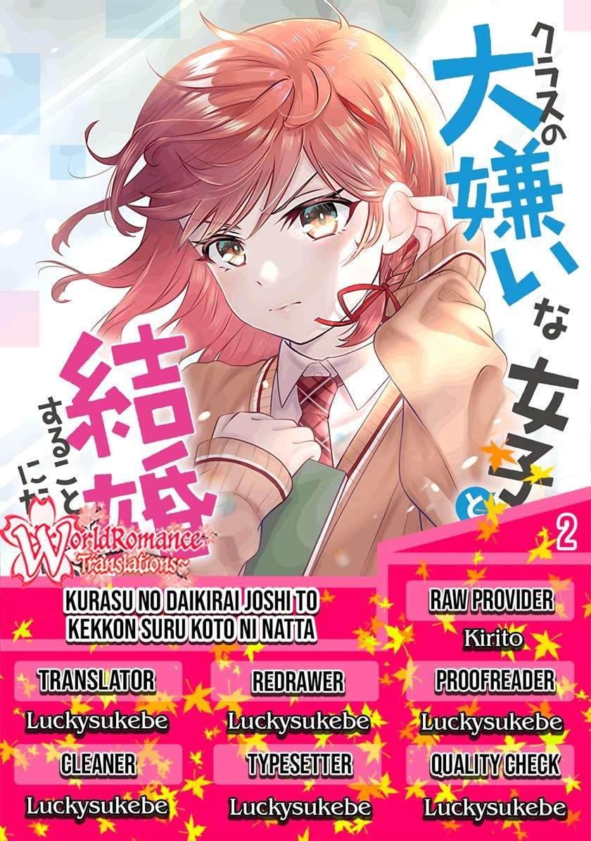 Komik Kurasu no Daikirai na Joshi to Kekkon Suru Koto ni Natta Chapter 02 gambar 1