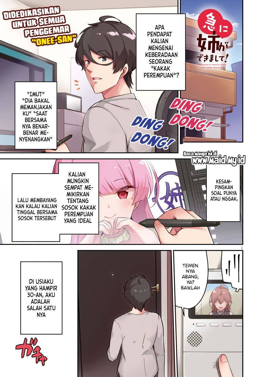 Manga Kyuu ni Ane ga Dekimashite! Chapter 01 gambar 2