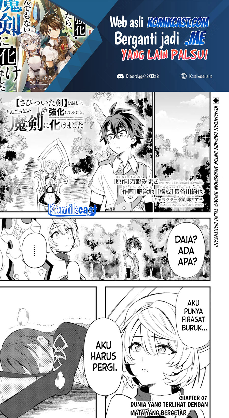 Manga Sabitsuita Ken wo Tameshi ni Kyouka Shite Mitara, Tondemonai Maken ni Bakemashita Chapter 07 gambar 2