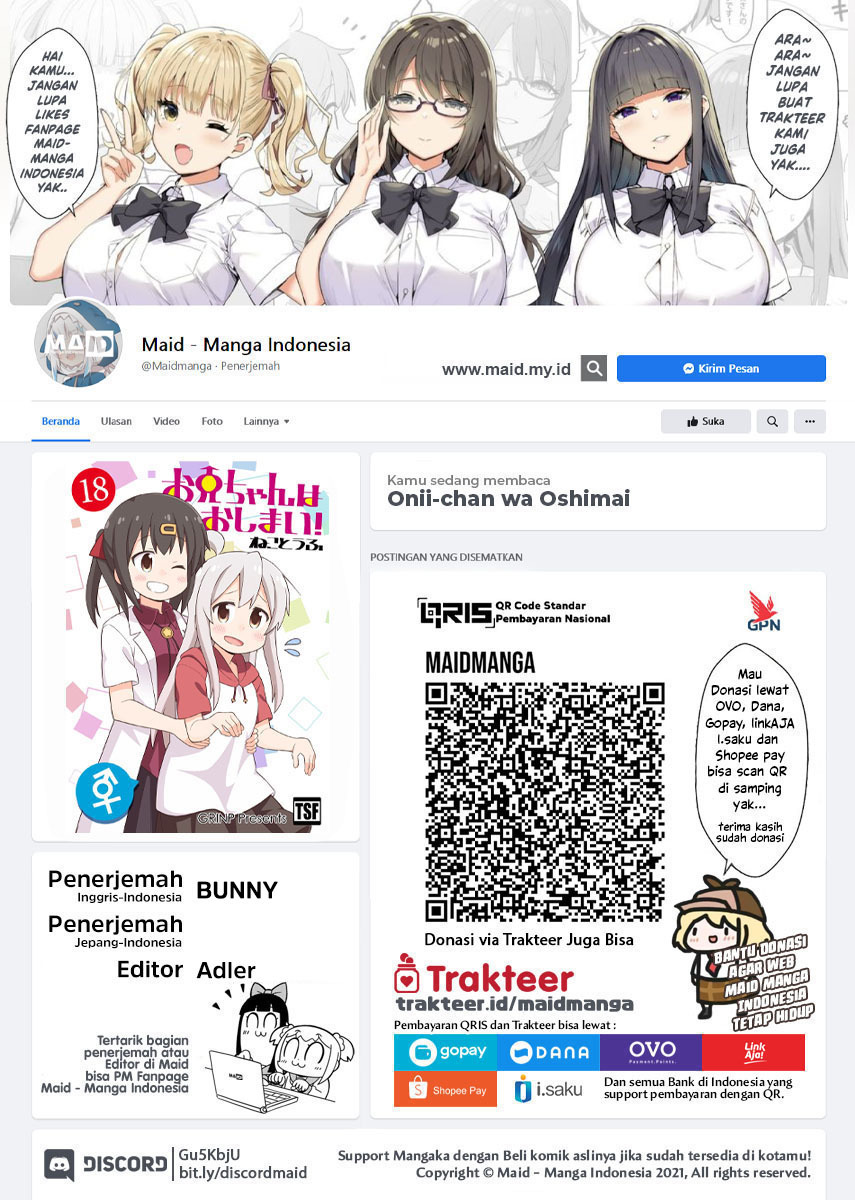 Manga Onii-chan wa Oshimai Chapter 63 gambar 2