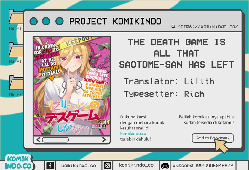 Komik The Death Game Is All That Saotome-san Has Left Chapter 08 gambar 1