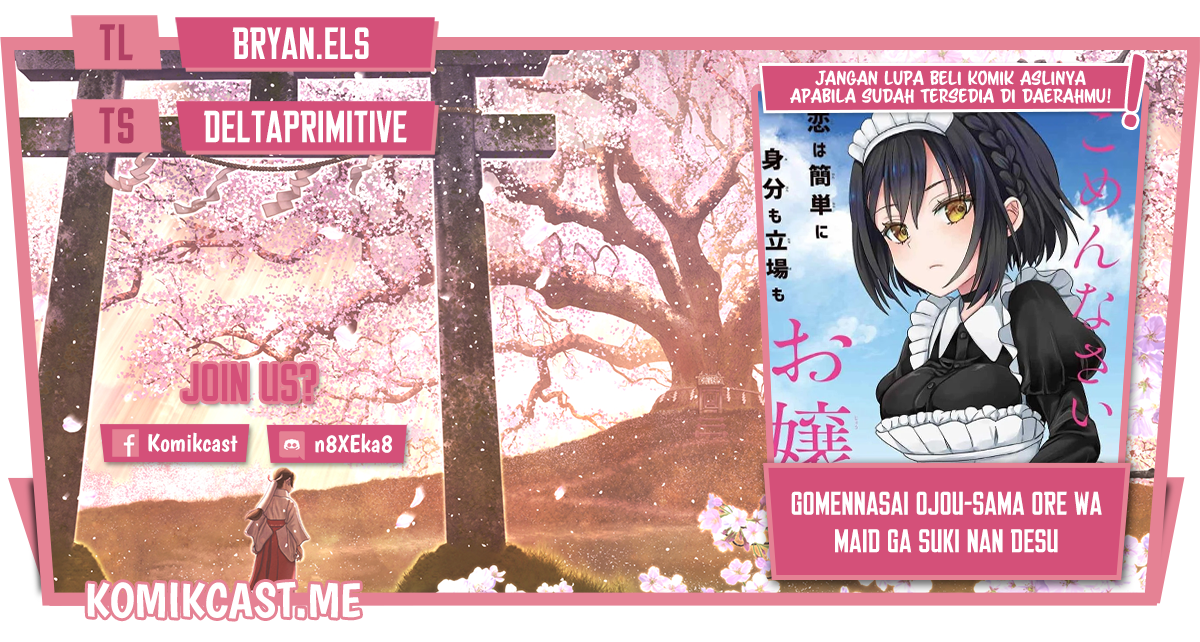Komik Gomennasai Ojou-sama, Ore wa Maid ga Suki nan desu Chapter 06.2 gambar 1
