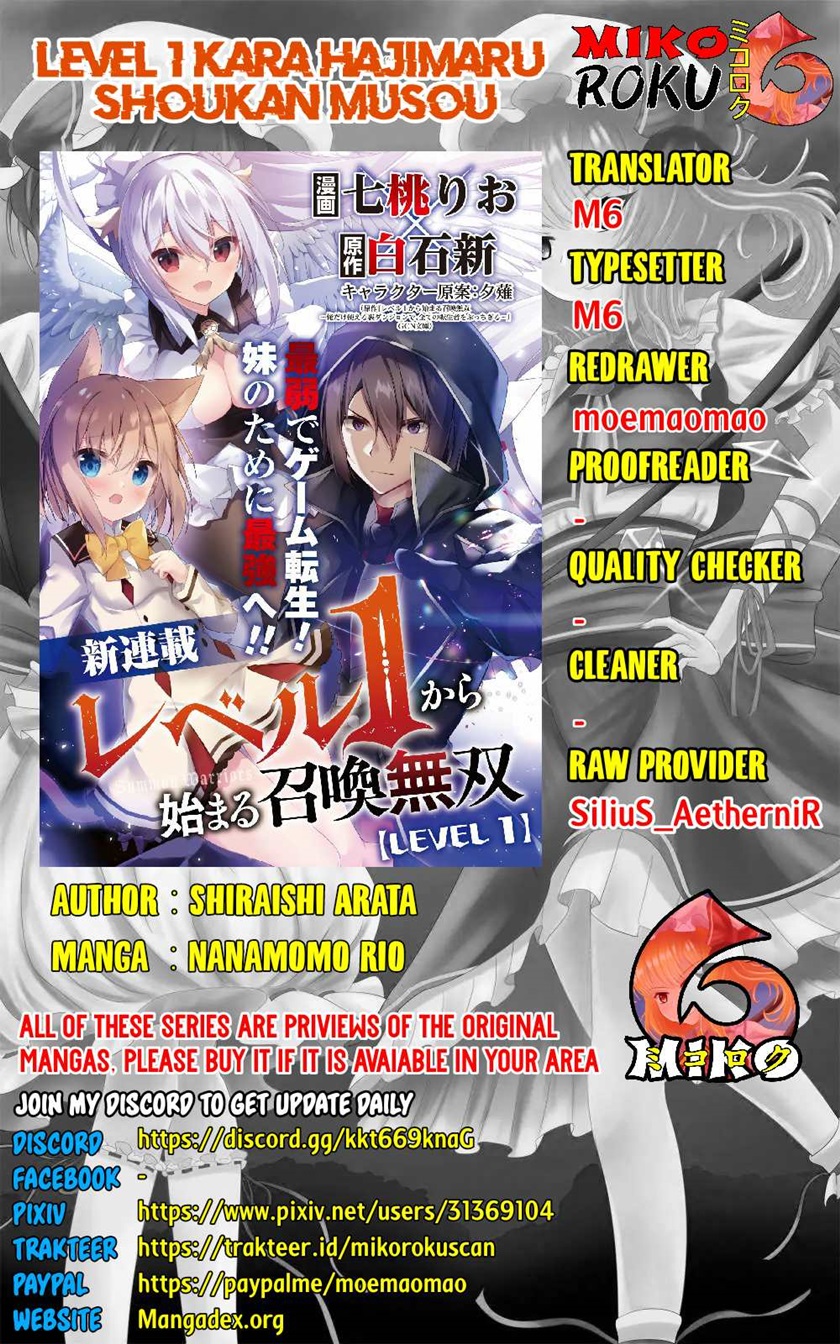 Komik Level 1 kara Hajimaru Shoukan Musou Chapter 02 gambar 1