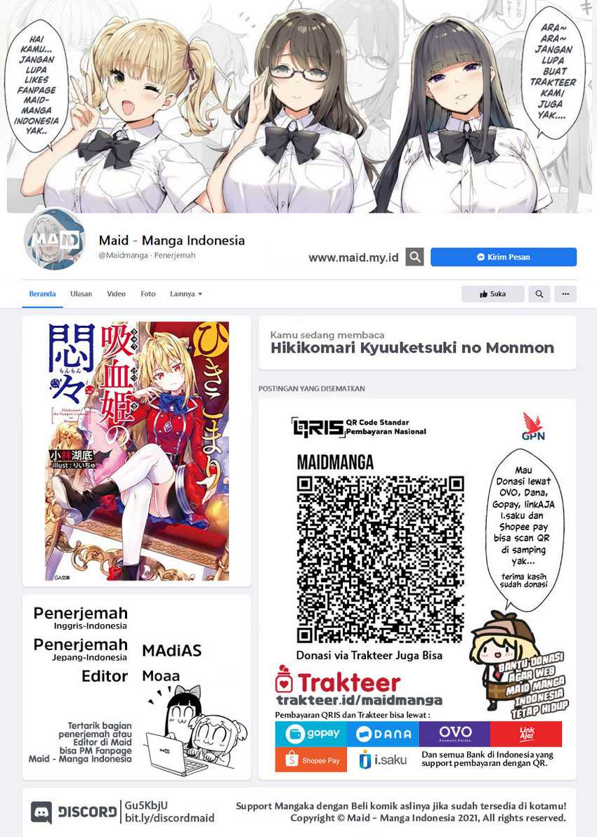 Manga Hikikomari Kyuuketsuki no Monmon Chapter 03 gambar 2
