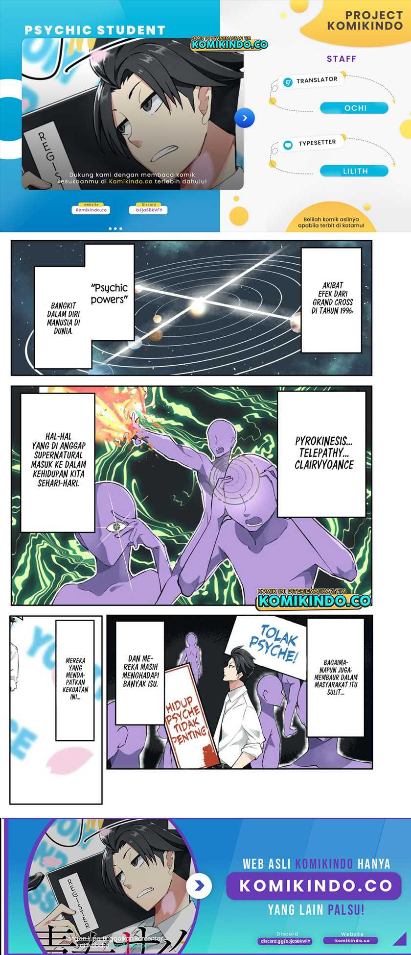 Komik Psychic Students And A Lazy Teacher Chapter 01 gambar 1