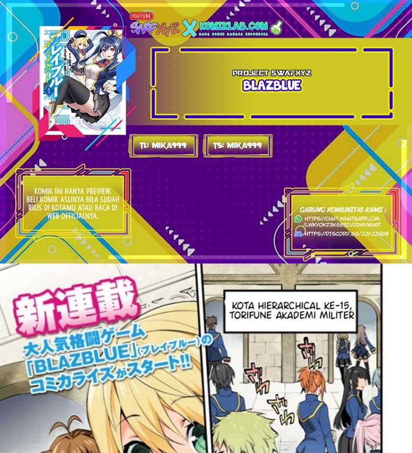 Komik BlazBlue – Remix Heart Chapter 1 gambar 1