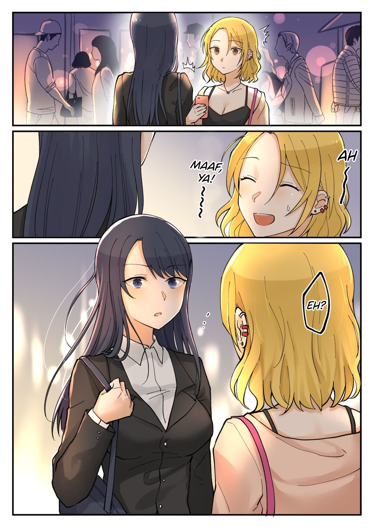 Komik 1 RT de Nakawarui Nonke Joshi-tachi ga 1-byou Kiss suru Chapter 9 gambar 1