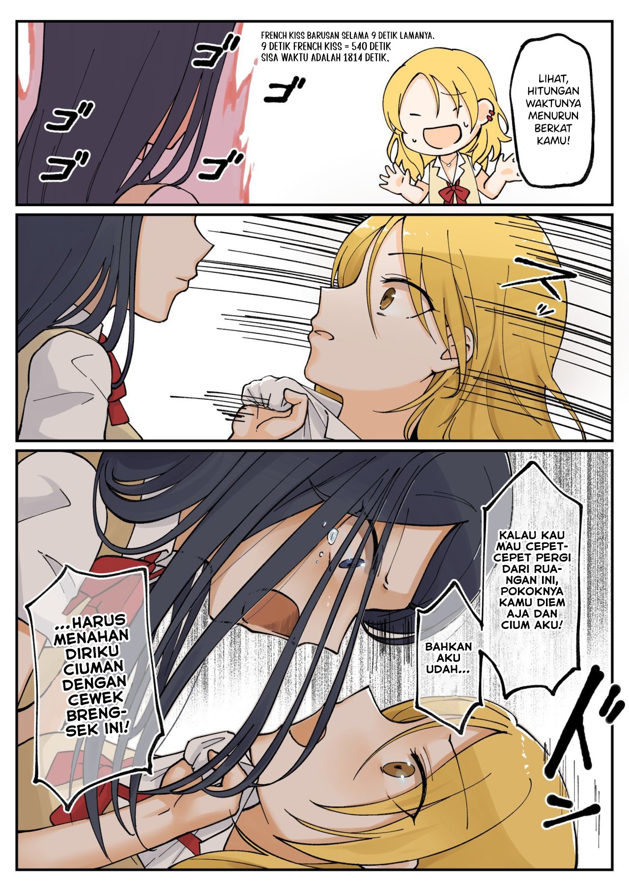 Komik 1 RT de Nakawarui Nonke Joshi-tachi ga 1-byou Kiss suru Chapter 6 gambar 1