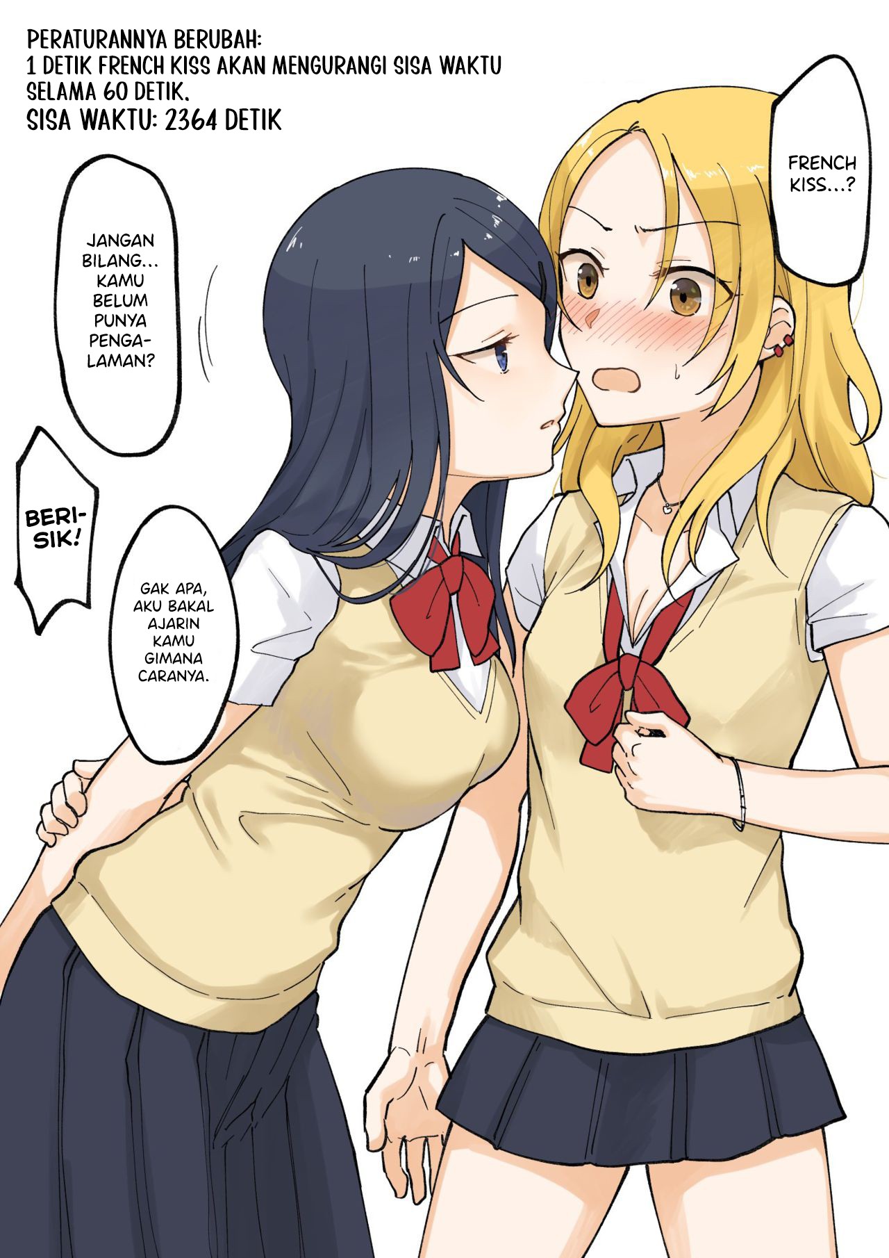 Komik 1 RT de Nakawarui Nonke Joshi-tachi ga 1-byou Kiss suru Chapter 4 gambar 1