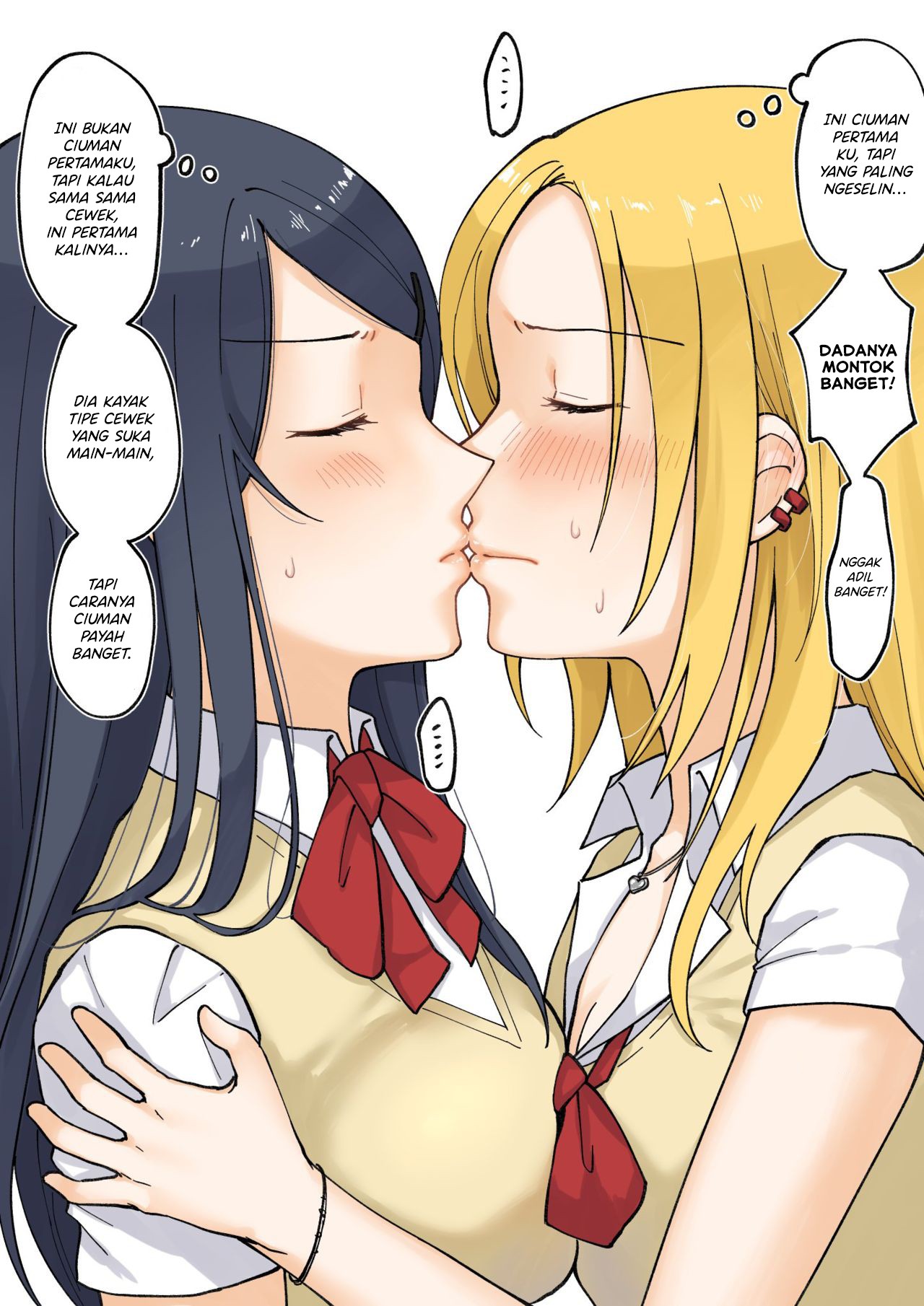 Komik 1 RT de Nakawarui Nonke Joshi-tachi ga 1-byou Kiss suru Chapter 3 gambar 1
