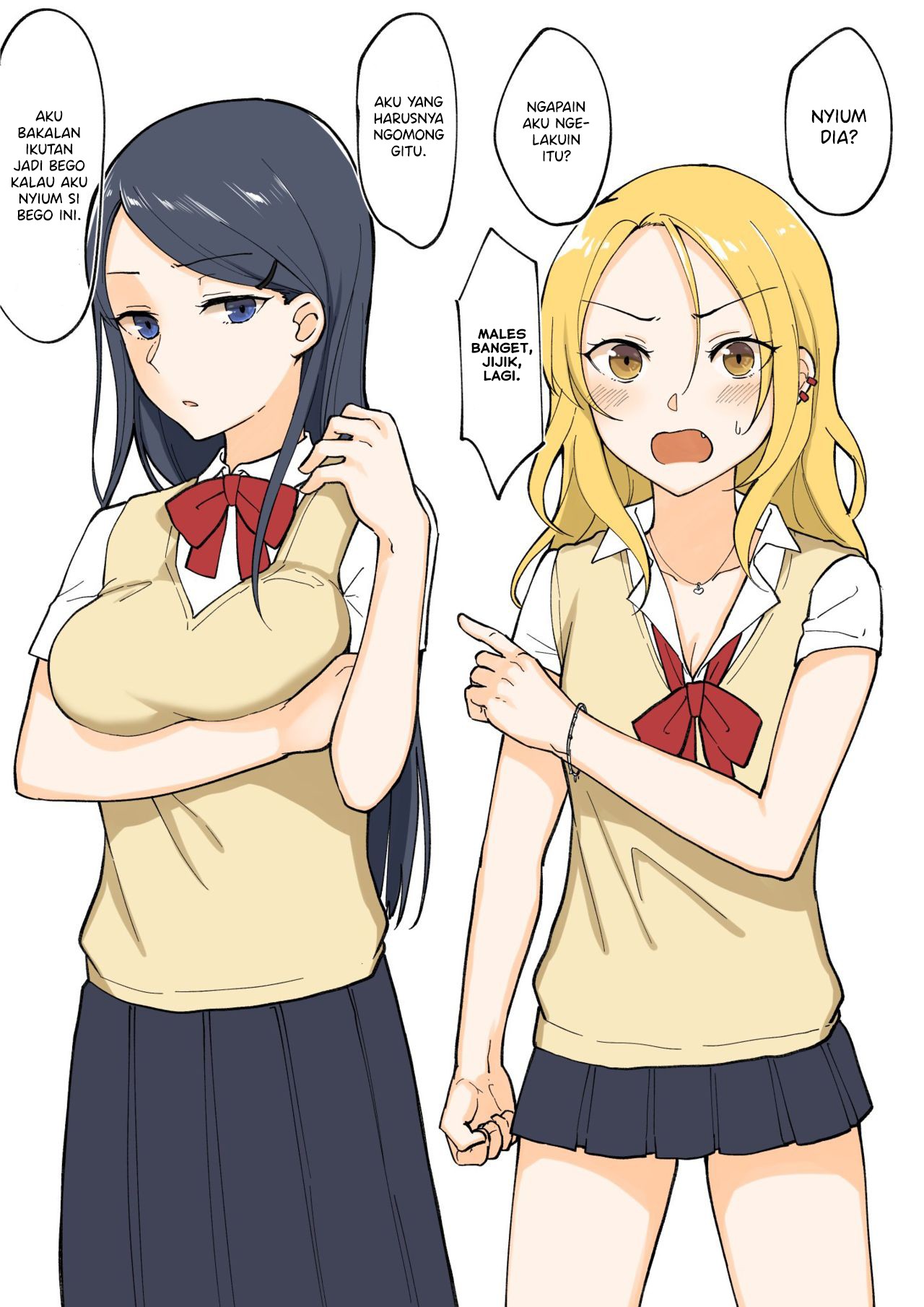 Komik 1 RT de Nakawarui Nonke Joshi-tachi ga 1-byou Kiss suru Chapter 1 gambar 1