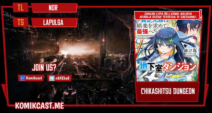 Komik Chikashitsu Dungeon: Binbou Kyoudai wa Goraku o Motomete Saikyou e Chapter 40 gambar 1