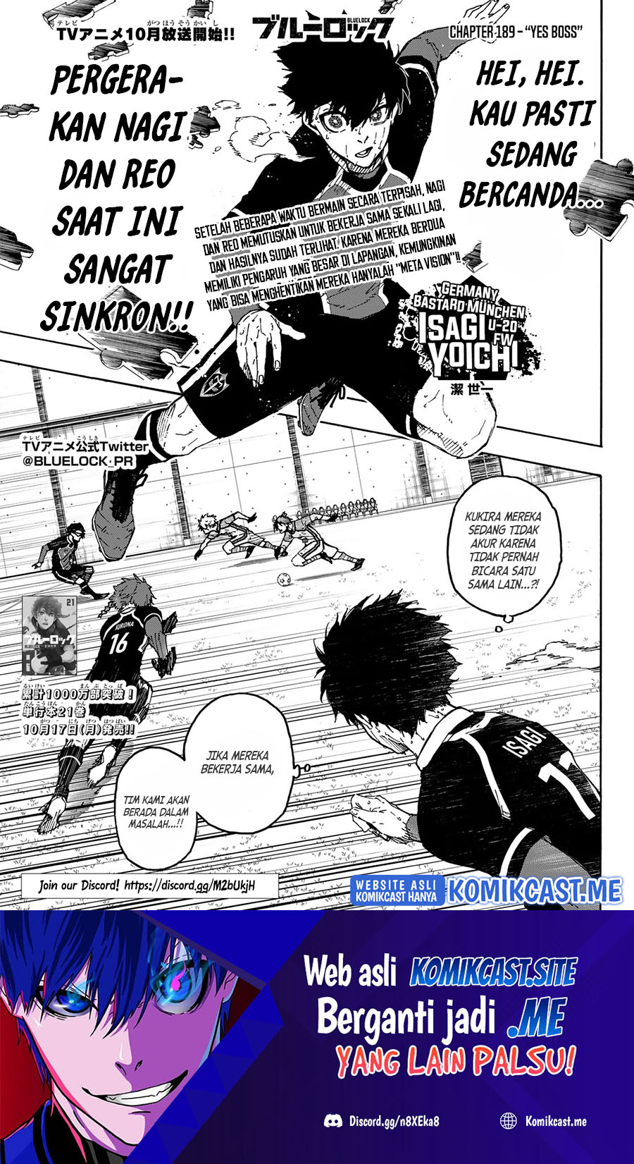 Blue Lock Chapter 189 - Halaman 2