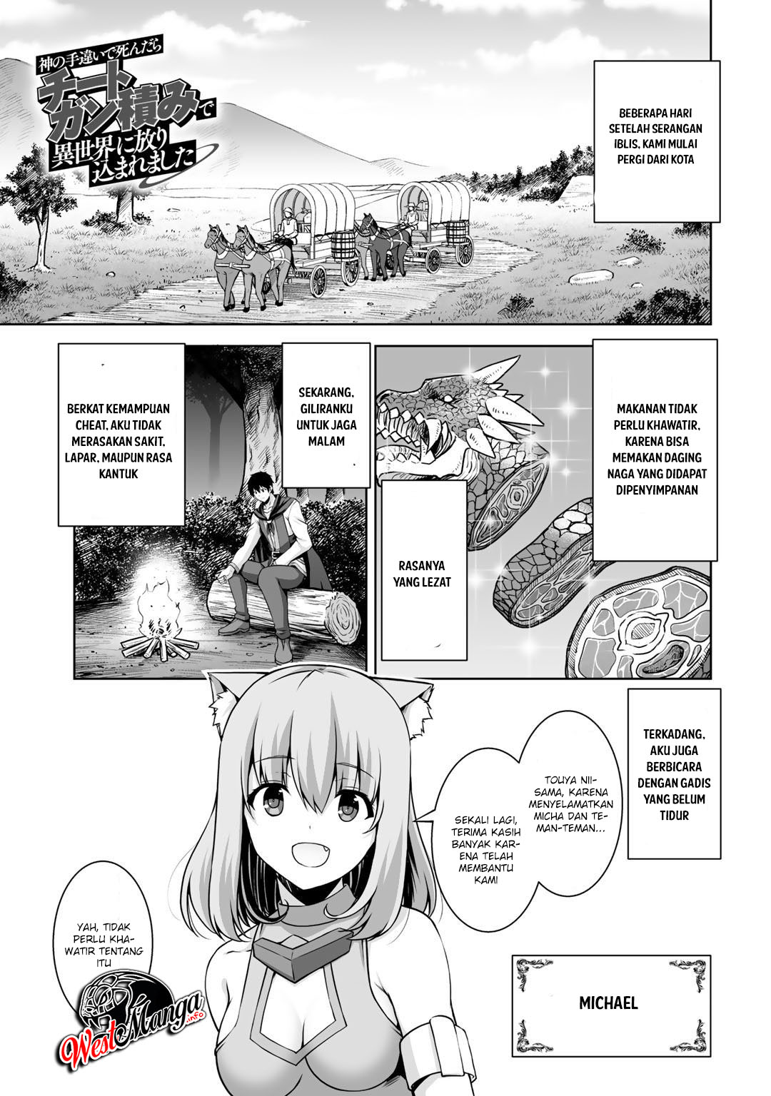 Manga Kami No Techigai de Shindara Zumi de Isekai ni Hourikomare Mashita Chapter 04 gambar 2