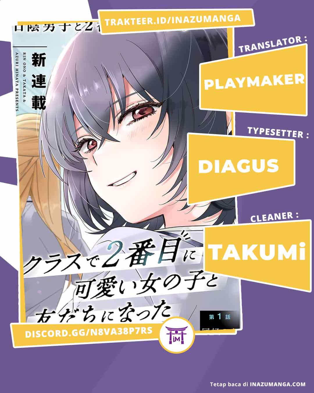Komik Class de 2 Banme ni Kawaii Onna no Ko to Tomodachi ni Natta Chapter 02 gambar 1