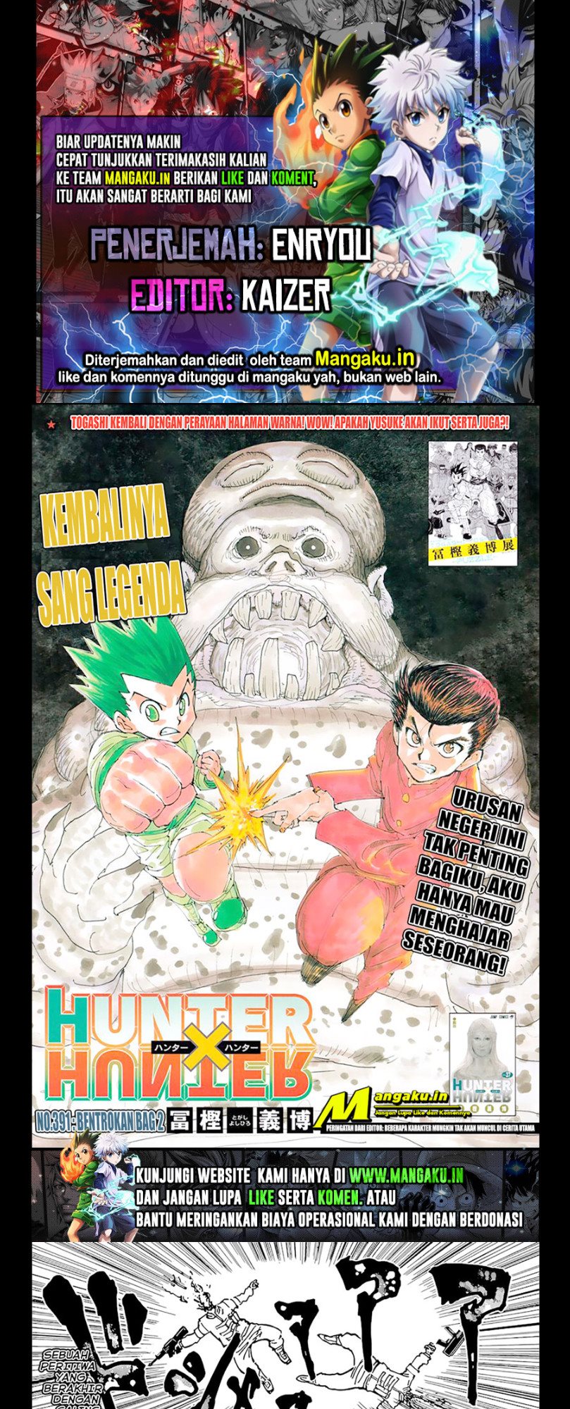 Komik Hunter x Hunter Chapter 391 gambar 1