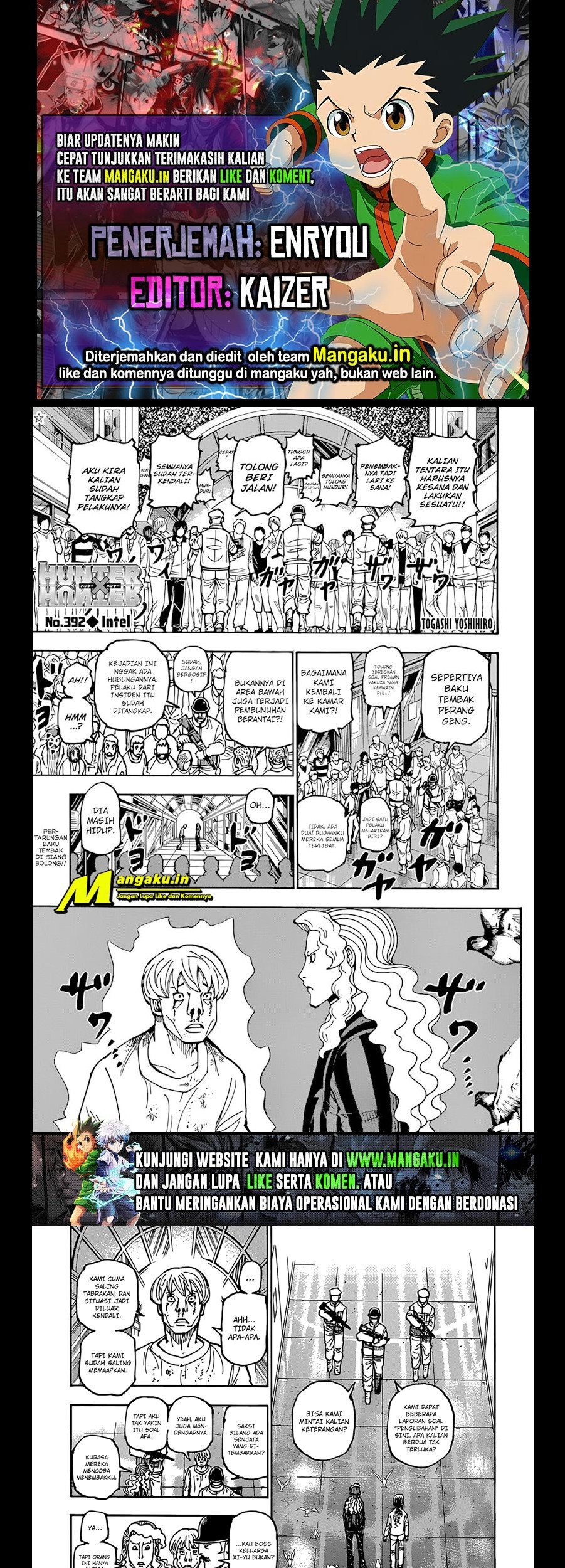 Komik Hunter x Hunter Chapter 392 gambar 1