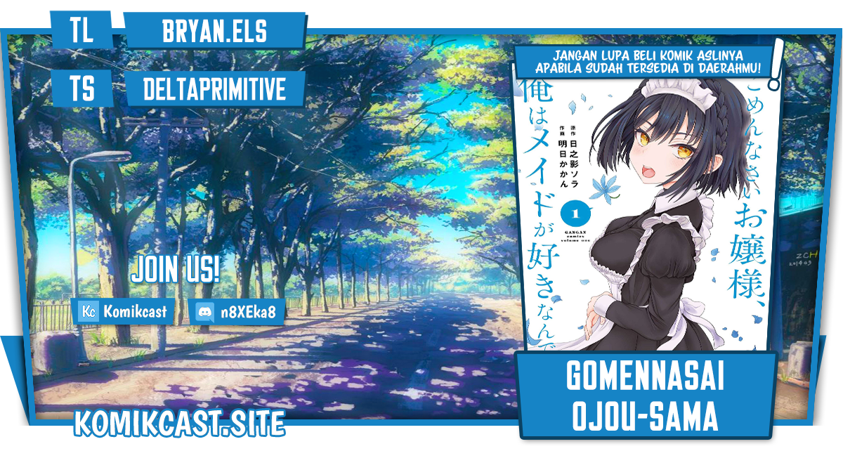 Komik Gomennasai Ojou-sama, Ore wa Maid ga Suki nan desu Chapter 07.1 gambar 1