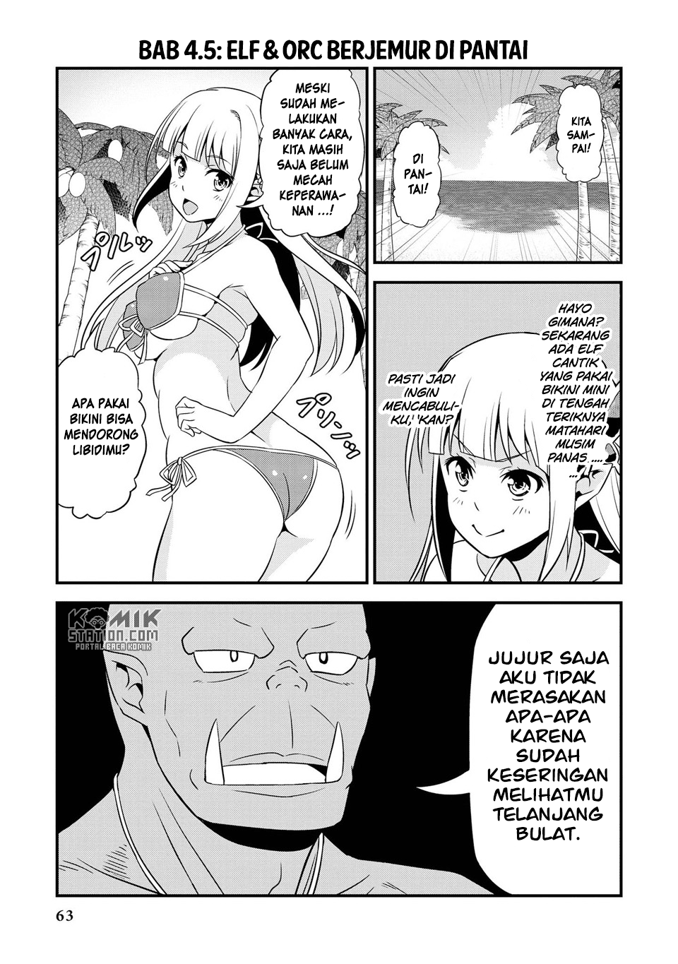Komik Hentai Elf to Majime Orc Chapter 9.7 gambar 1
