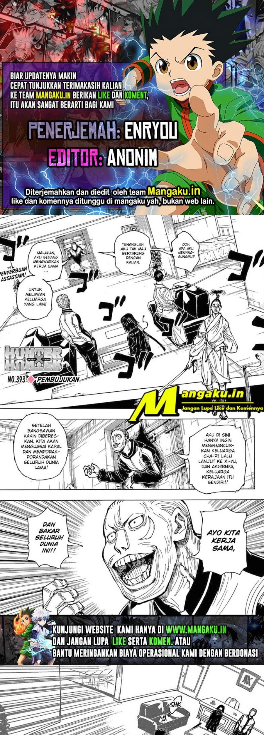 Komik Hunter x Hunter Chapter 393 gambar 1