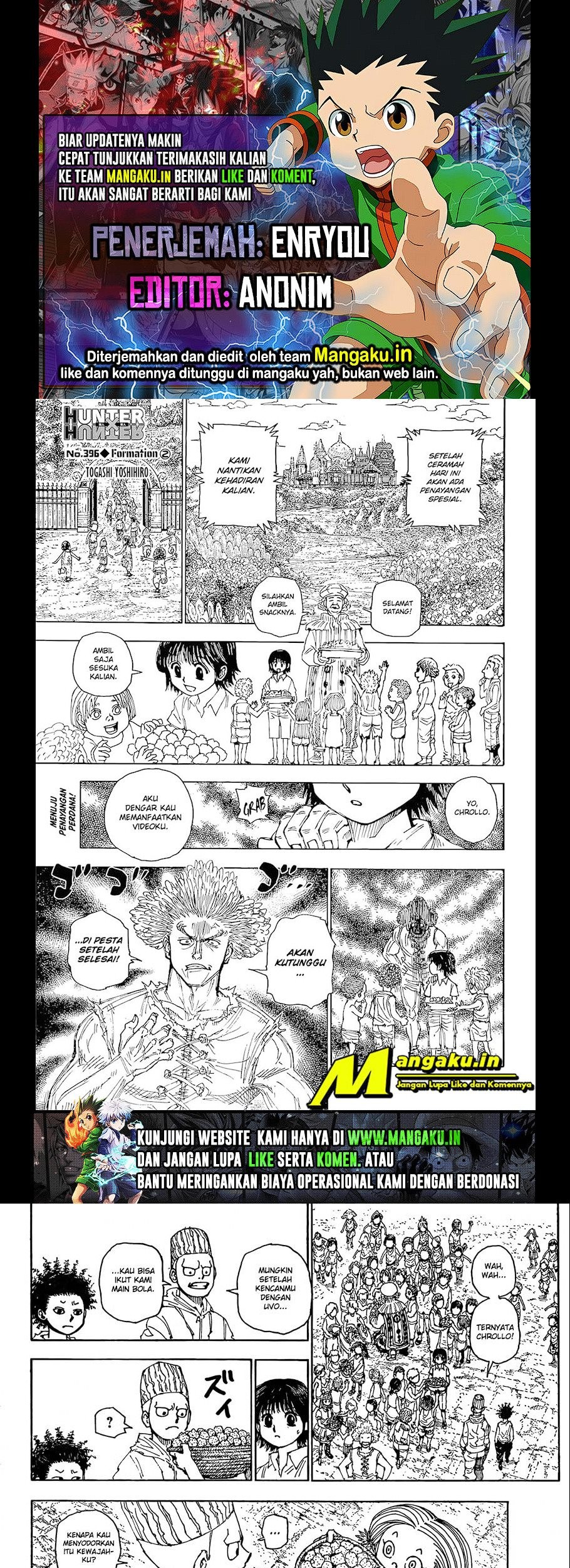 Komik Hunter x Hunter Chapter 396 gambar 1